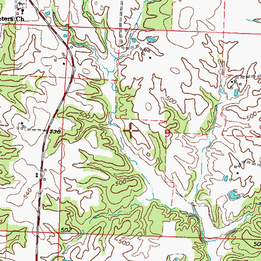Topographic Map of Wine Hill Election Precinct, IL