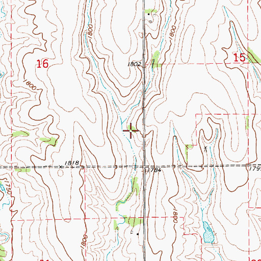 Topographic Map of Alban Election Precinct (historical), NE