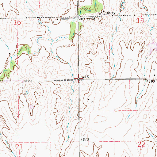 Topographic Map of Alexandria Election Precinct, NE