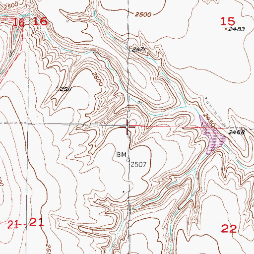 Topographic Map of Alliance Election Precinct, NE