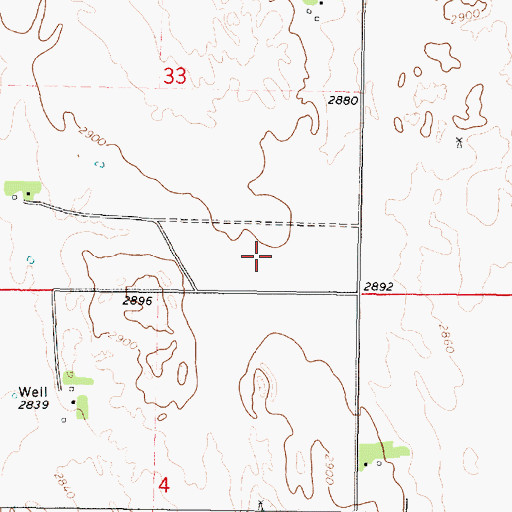 Topographic Map of Antelope Election Precinct (historical), NE