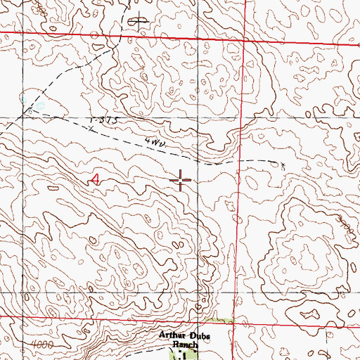 Topographic Map of Ashby Election Precinct, NE