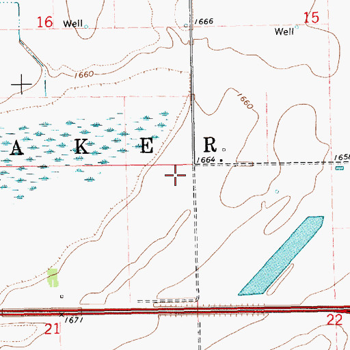 Topographic Map of Baker Election Precinct, NE