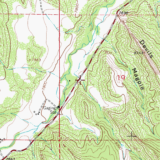 Topographic Map of Wade Canyon, CO