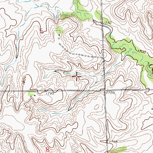 Topographic Map of Beaver Election Precinct, NE