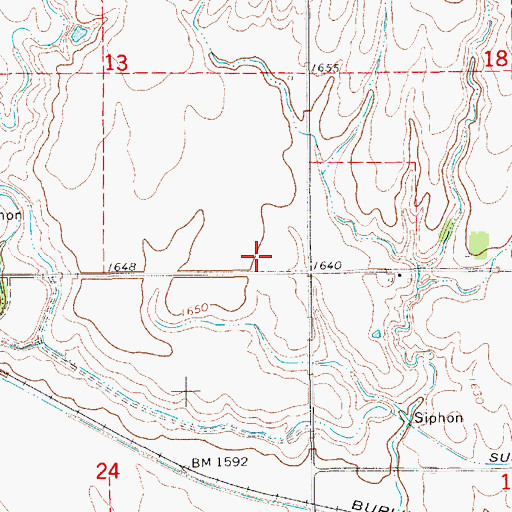 Topographic Map of Beaver Election Precinct, NE