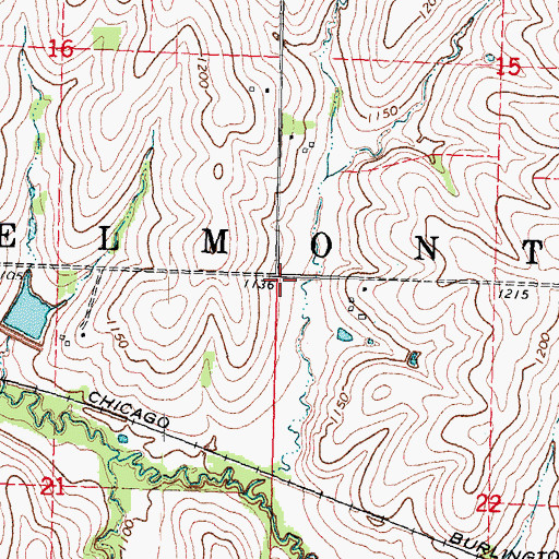 Topographic Map of Belmont Election Precinct, NE