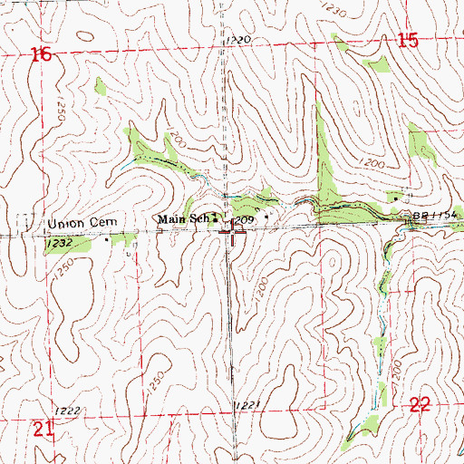 Topographic Map of Berlin Election Precinct, NE