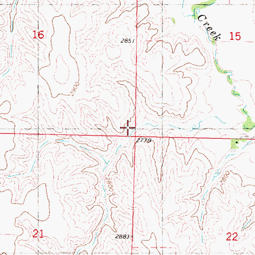 Topographic Map of Blackwood Election Precinct, NE