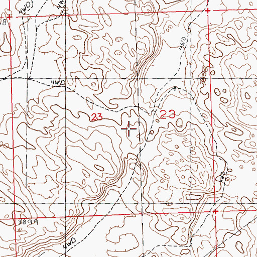 Topographic Map of Blue Creek Election Precinct, NE