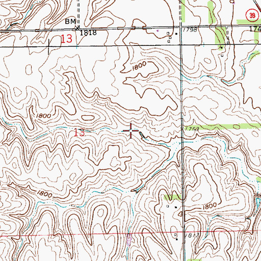 Topographic Map of Boone Election Precinct, NE