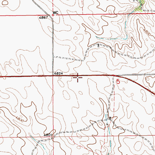Topographic Map of Bowen Election Precinct, NE