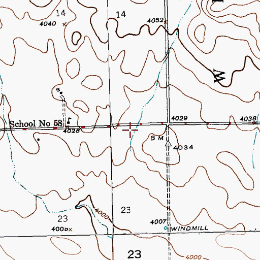 Topographic Map of Eleven Election Precinct, NE
