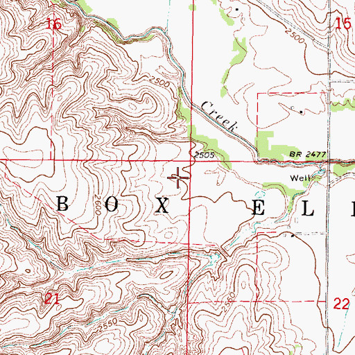 Topographic Map of Box Elder Election Precinct, NE