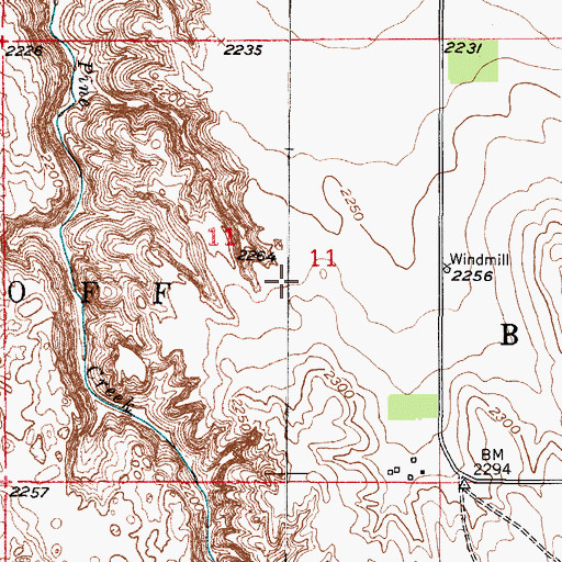 Topographic Map of Brinkerhoff Election Precinct, NE