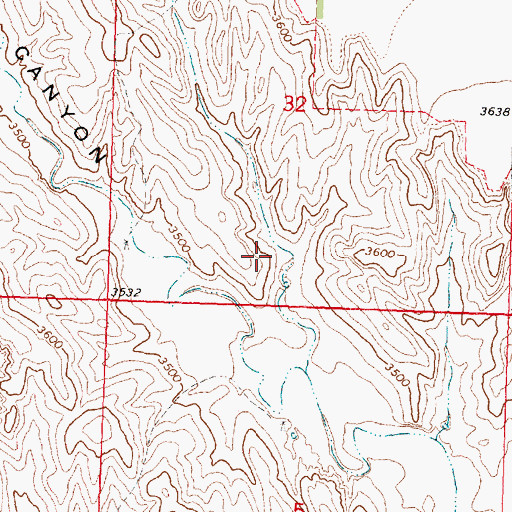Topographic Map of Brule Election Precinct, NE