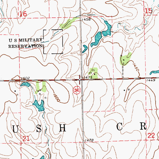 Topographic Map of Brush Creek Election Precinct, NE
