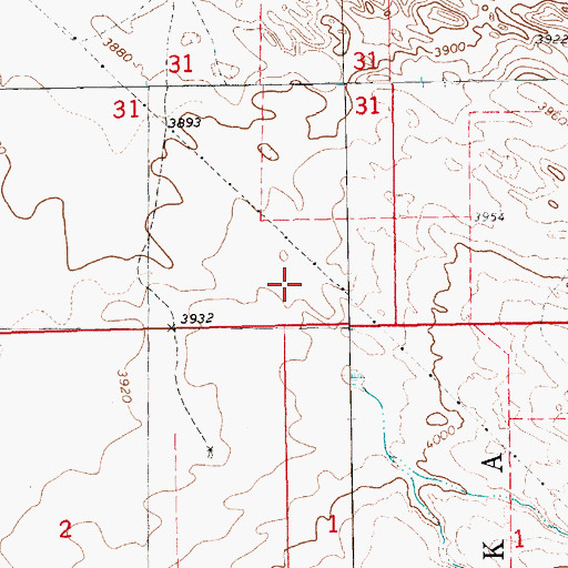 Topographic Map of Castle Rock Election Precinct, NE
