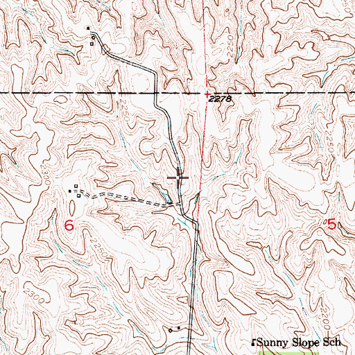 Topographic Map of Central Loup City Election Precinct, NE