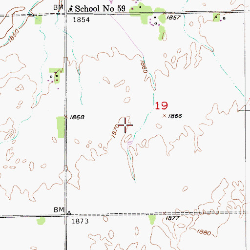 Topographic Map of Cleveland Election Precinct, NE