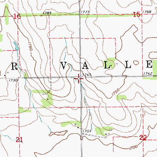 Topographic Map of Clover Valley Election Precinct, NE