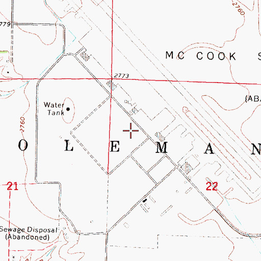 Topographic Map of Coleman Election Precinct, NE