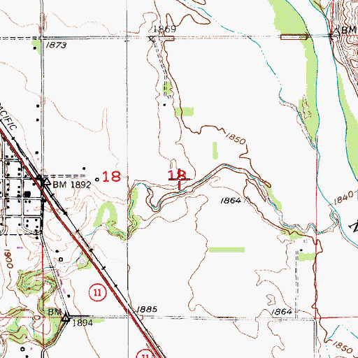 Topographic Map of Cotesfield Election Precinct, NE