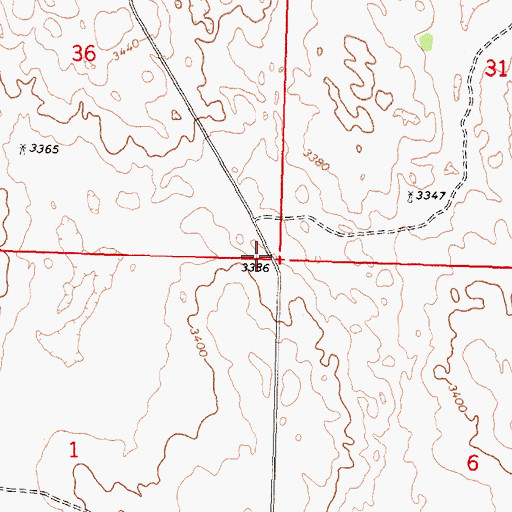 Topographic Map of Cottonwood Election Precinct, NE