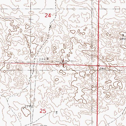 Topographic Map of Crookston Election Precinct, NE