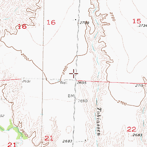 Topographic Map of Curtis Election Precinct, NE