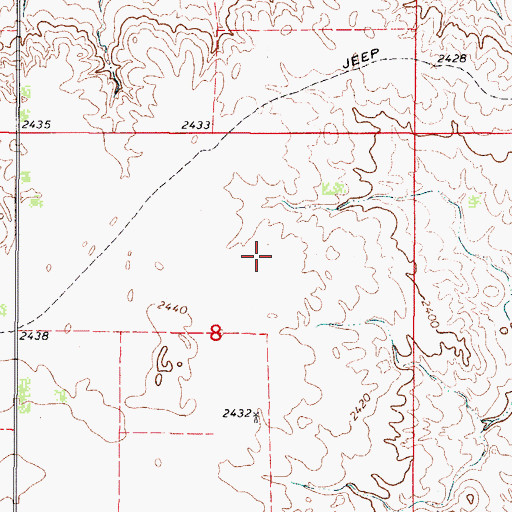 Topographic Map of Custer Election Precinct, NE