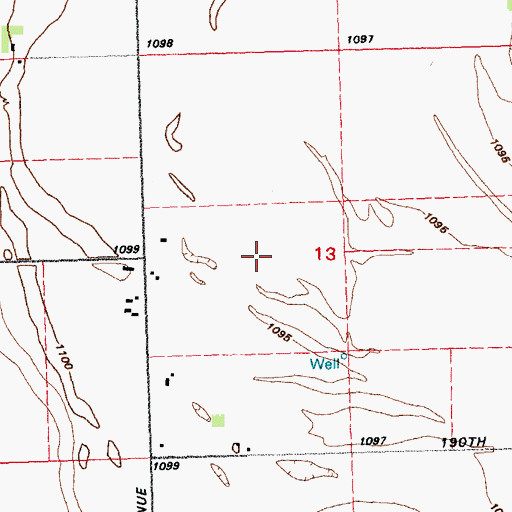 Topographic Map of Dakota Election Precinct, NE