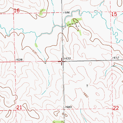Topographic Map of Deer Creek Election Precinct, NE