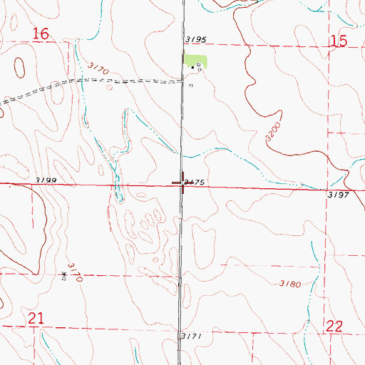 Topographic Map of Deerfield Election Precinct, NE