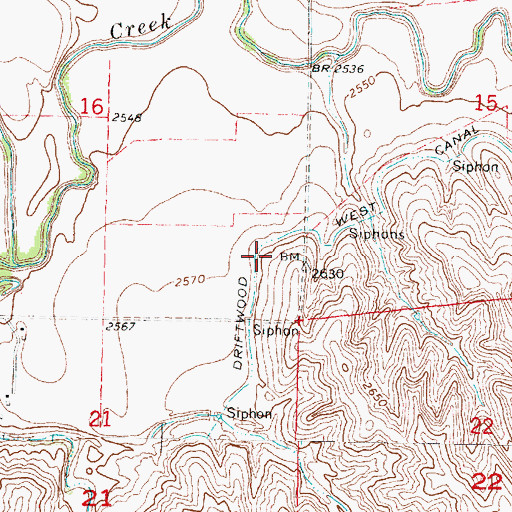 Topographic Map of Driftwood Election Precinct, NE