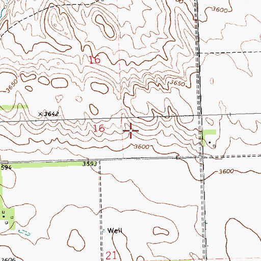 Topographic Map of East Gordon Election Precinct, NE