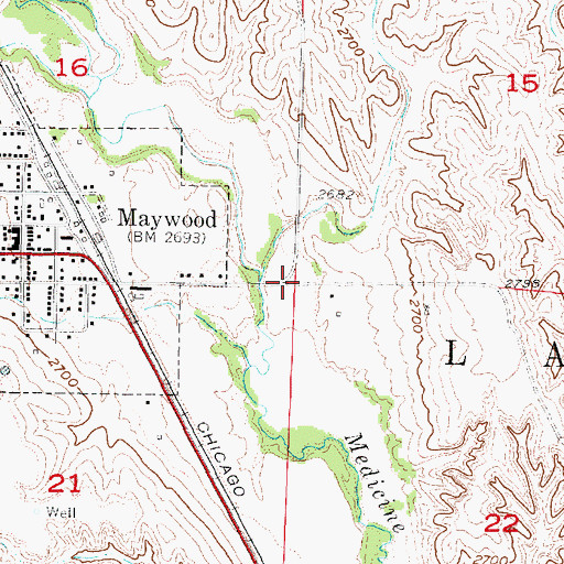 Topographic Map of East Laird Election Precinct, NE