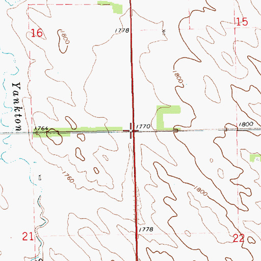 Topographic Map of Eastern Election Precinct, NE