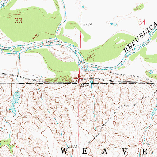 Topographic Map of Edison Election Precinct, NE