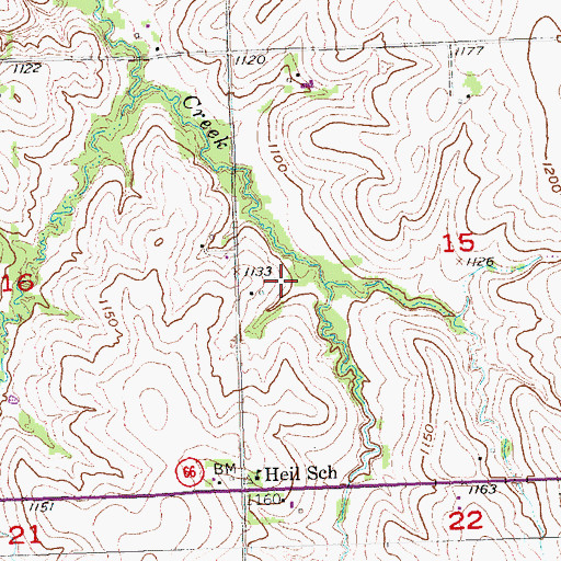 Topographic Map of Eight Mile Grove Election Precinct, NE