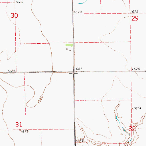 Topographic Map of Elk Election Precinct, NE