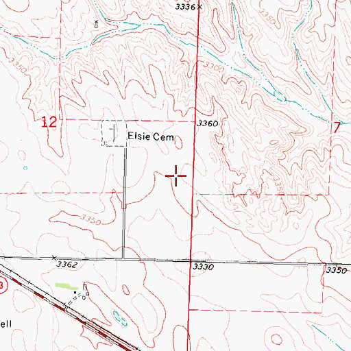 Topographic Map of Elsie Election Precinct (historical), NE