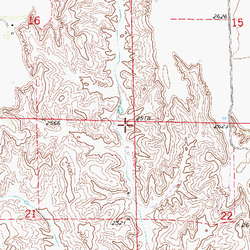Topographic Map of Elwood 7-22 Election Precinct, NE