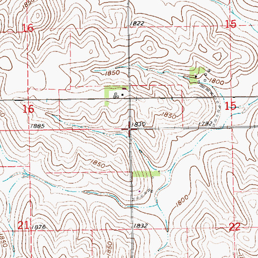 Topographic Map of Emerick Election Precinct, NE