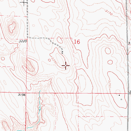 Topographic Map of Fairfield Election Precinct, NE