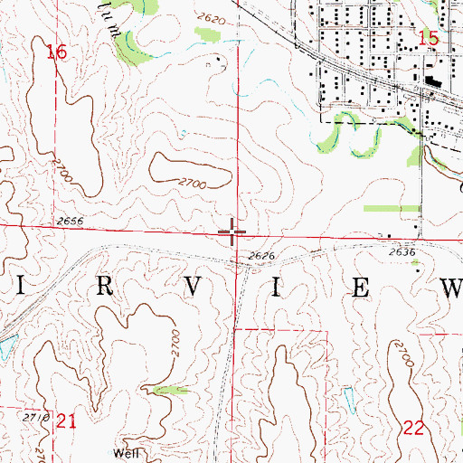Topographic Map of Fairview Election Precinct, NE