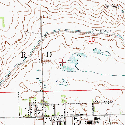 Topographic Map of Ford Election Precinct, NE