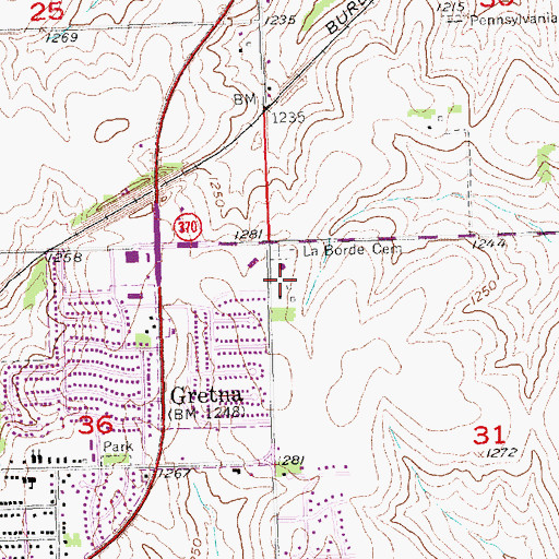 Topographic Map of Forest City Number 1 Election Precinct, NE