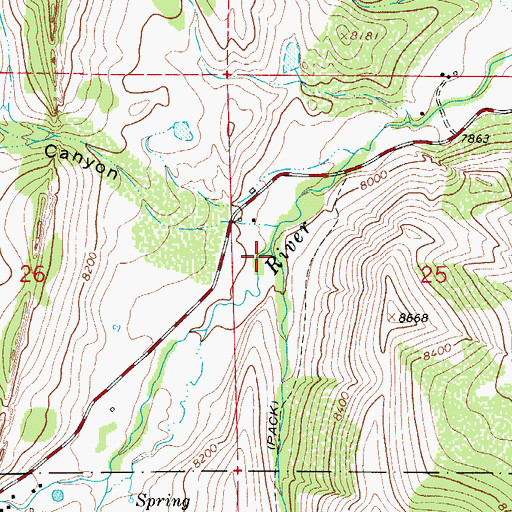 Topographic Map of Chaparral Creek, CO