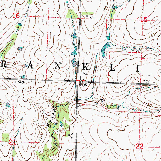 Topographic Map of Franklin Election Precinct, NE